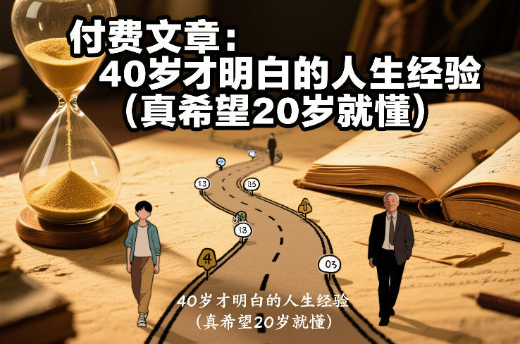 付费文章:40岁才明白的人生经验(真希望20岁就懂)
