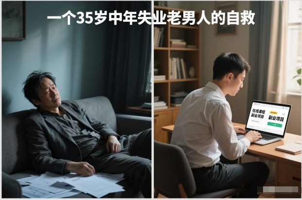 付费文章：一个35岁中年失业老男人的自救-网创联盟云网创