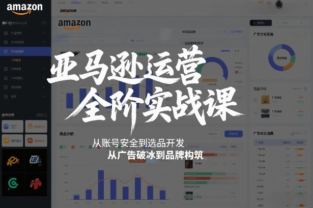 亚马逊运营全阶实战课,从账号安全到选品开发,从广告破冰到品牌构筑(更新2026)-网创联盟云网创